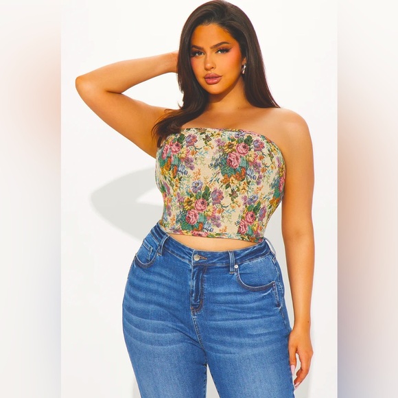 The Jacquard Reset Floral detailed Corset Top - BNWT (Medium) - Picture 2 of 4